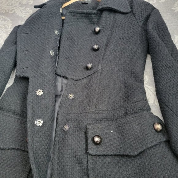 XOXO Fit and Flare Pea Coat Small - Picture 6 of 10